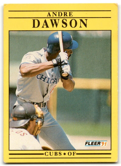 1991 Fleer Andre Dawson Chicago Cubs #419