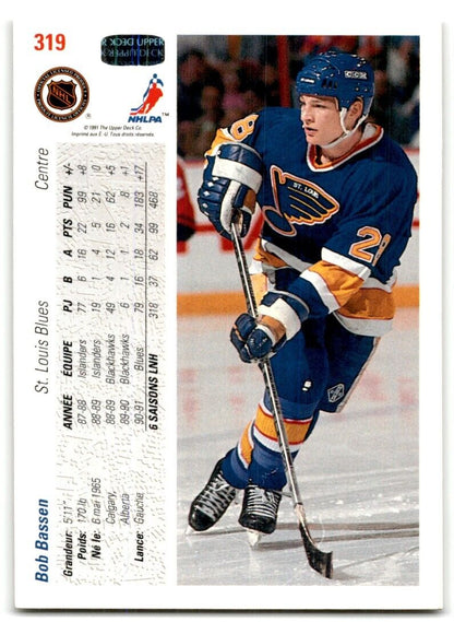 1991-92 Upper Deck Bob Bassen St. Louis Blues #319