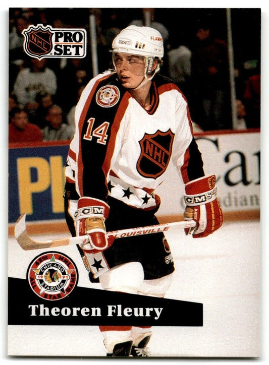 1991-92 Pro Set French Theoren Fleury Calgary Flames #274