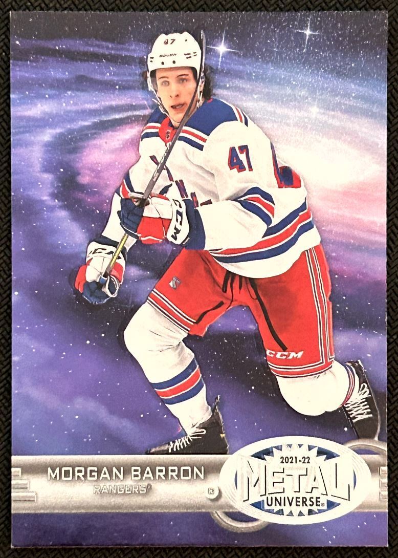 2021-22 Skybox Metal Universe Morgan Barron New York Rangers #R-2