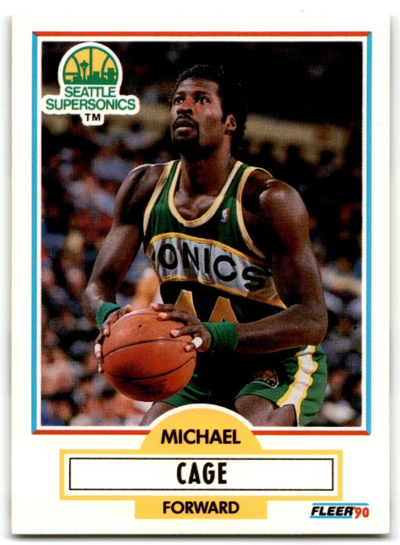 1990-91 Fleer Michael Cage Seattle SuperSonics #176