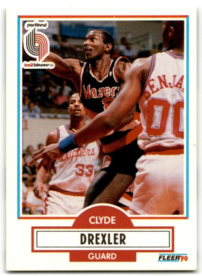 1990-91 Fleer Clyde Drexler Portland Trail Blazers #154