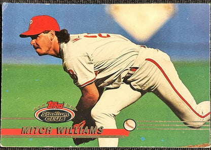 1993 Stadium Club Mitch Williams Philadelphia Phillies #180