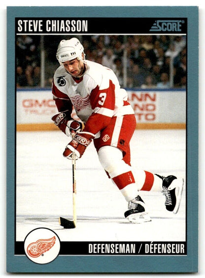 1992-93 Score Steve Chiasson Detroit Red Wings #185