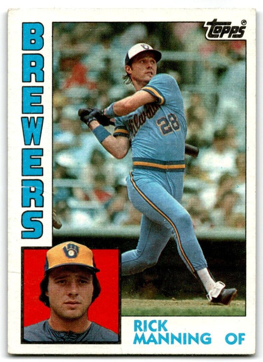 1984 Topps Rick Manning Milwaukee Brewers #128