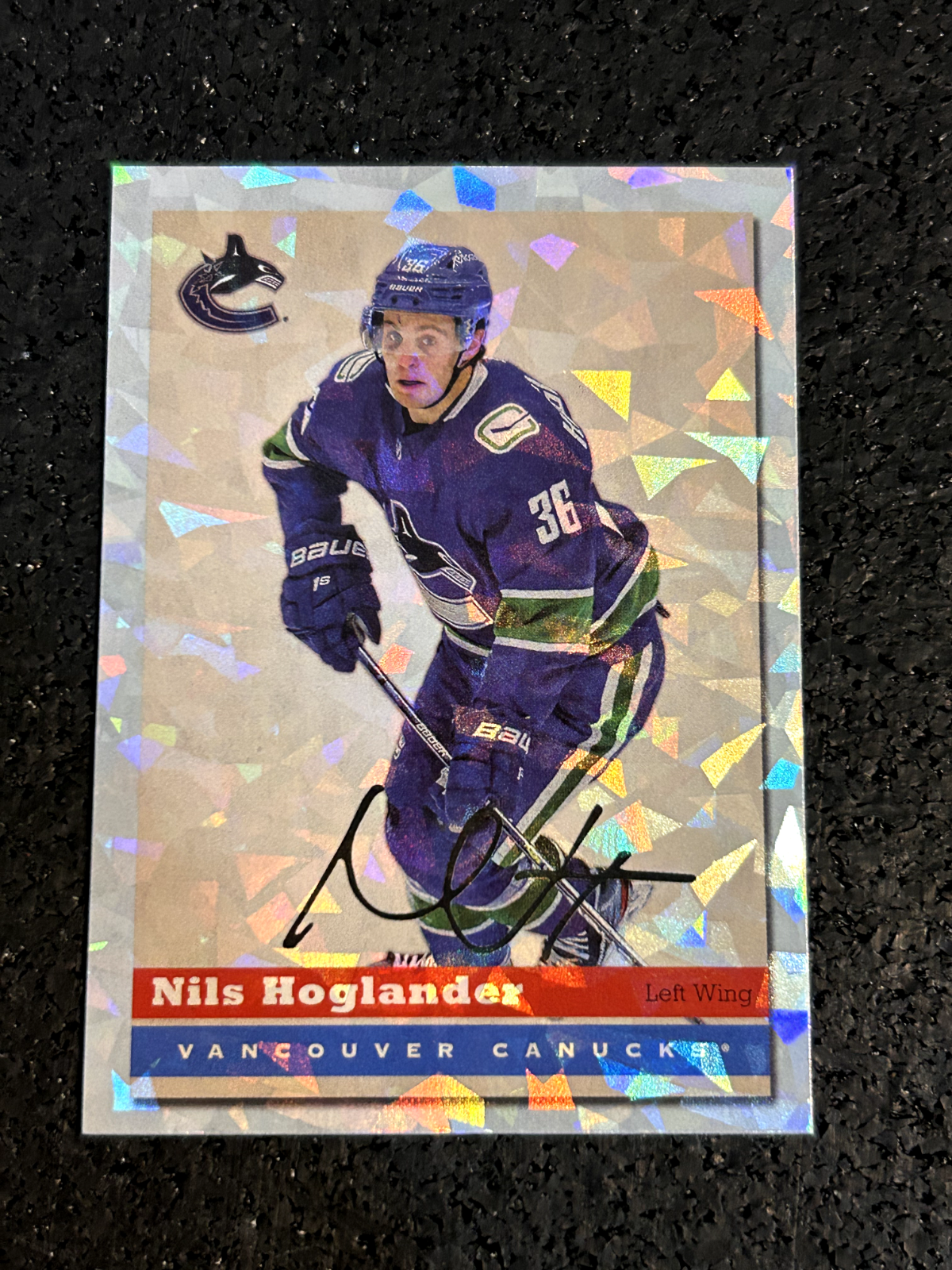 2021-22 Topps NHL Stickers #608 Nils Hoglander - Vancouver Canucks FOIL