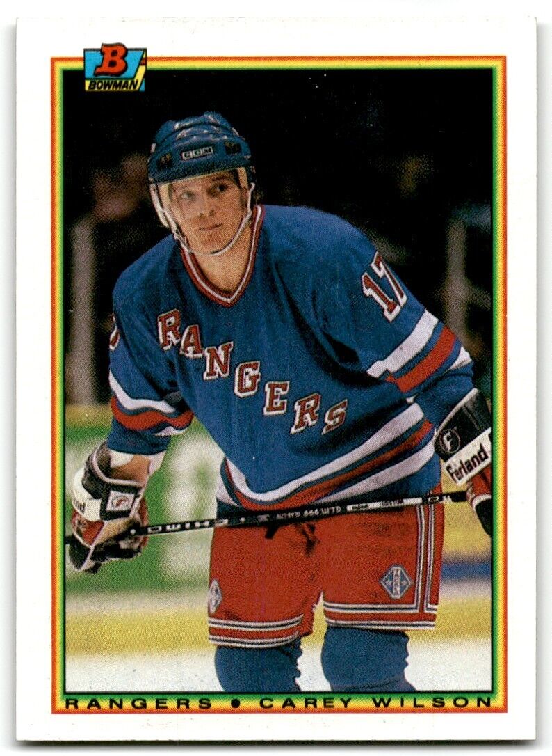 1990-91 Bowman Carey Wilson New York Rangers #214