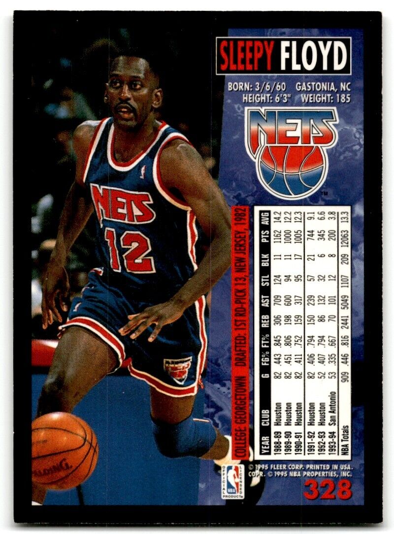 1994-95 Fleer Sleepy Floyd New Jersey Nets #328