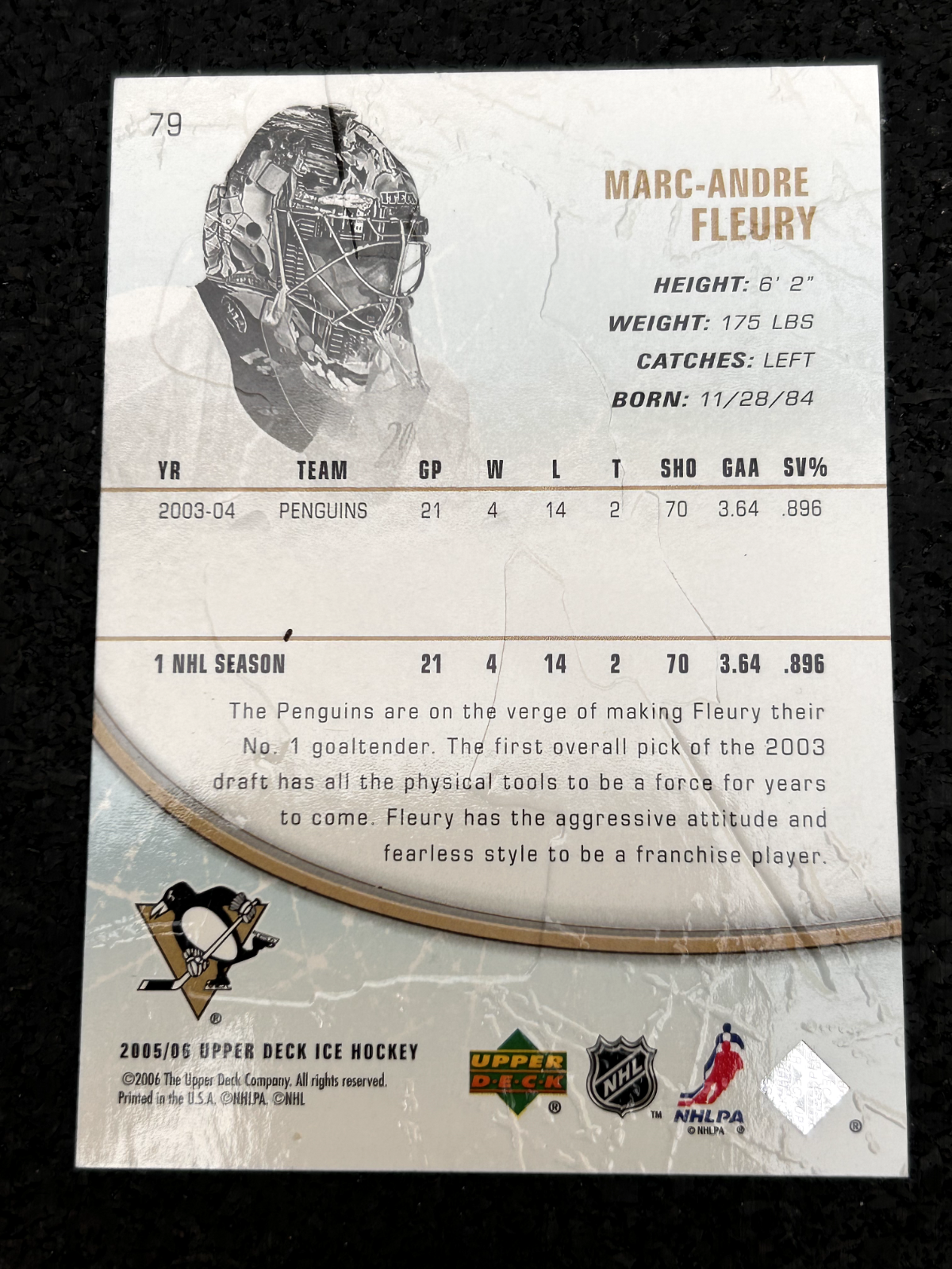 2005-06 Upper Deck Ice Marc-Andre Fleury #79 Pittsburgh Penguins