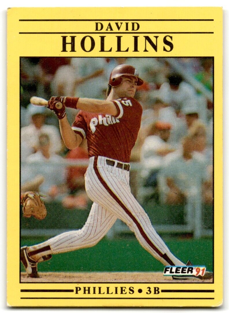 1991 Fleer David Hollins Philadelphia Phillies #399