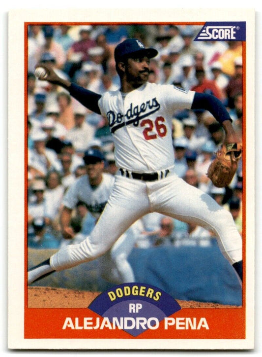 1989 Score Alejandro Pena Los Angeles Dodgers #389