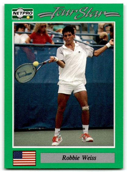 1991 Protennis player Cards Netpro Tour Star Robbie Weiss #17