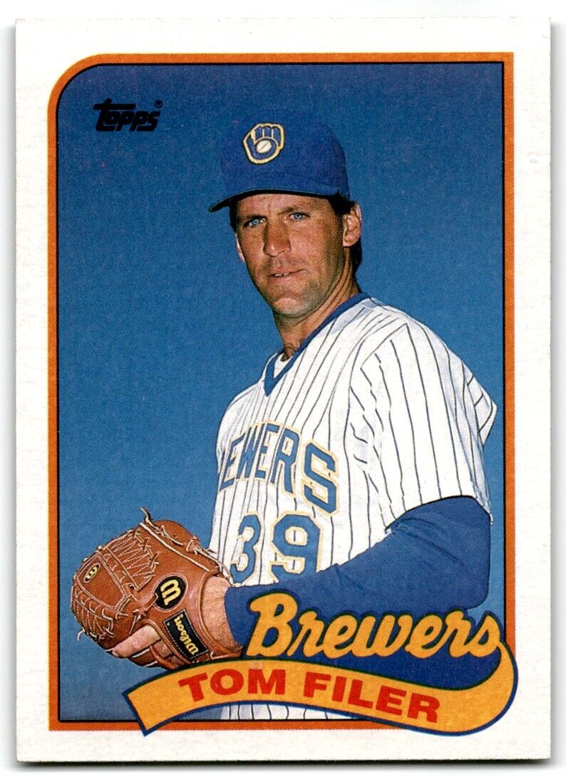 1989 Topps Tom Filer Milwaukee Brewers #419