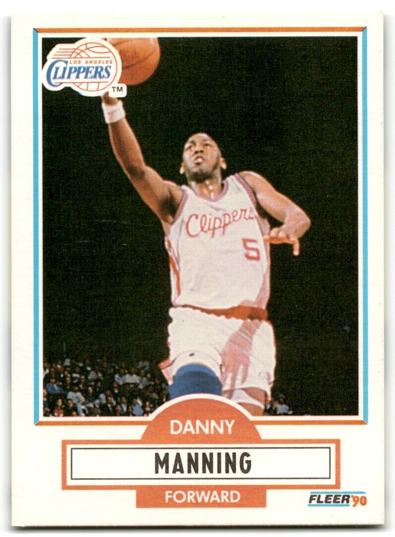 1990-91 Fleer Danny Manning Los Angeles Clippers #87