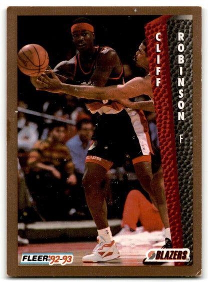 1992-93 Fleer Cliff Robinson Portland Trail Blazers #191