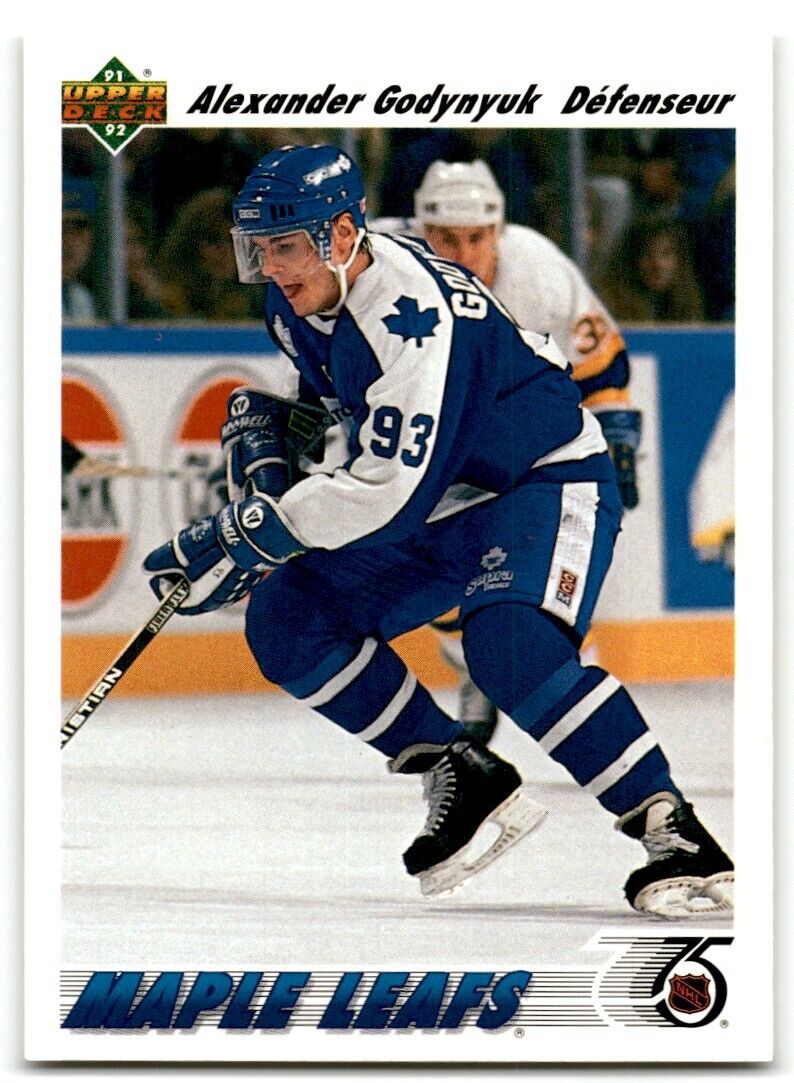 1991-92 Upper Deck Alexander Godynyuk Rookie Toronto Maple Leafs #466