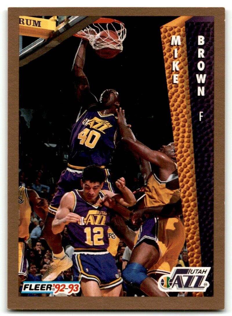 1992-93 Fleer Mike Brown Utah Jazz #219