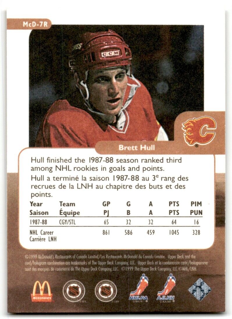 1999-00 Upper Deck Retro McDonald's Brett Hull Calgary Flames #MCD-7R