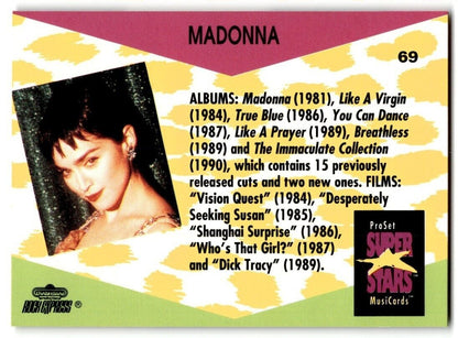 Madonna ProSet Super Star MusiCards (Card #69)