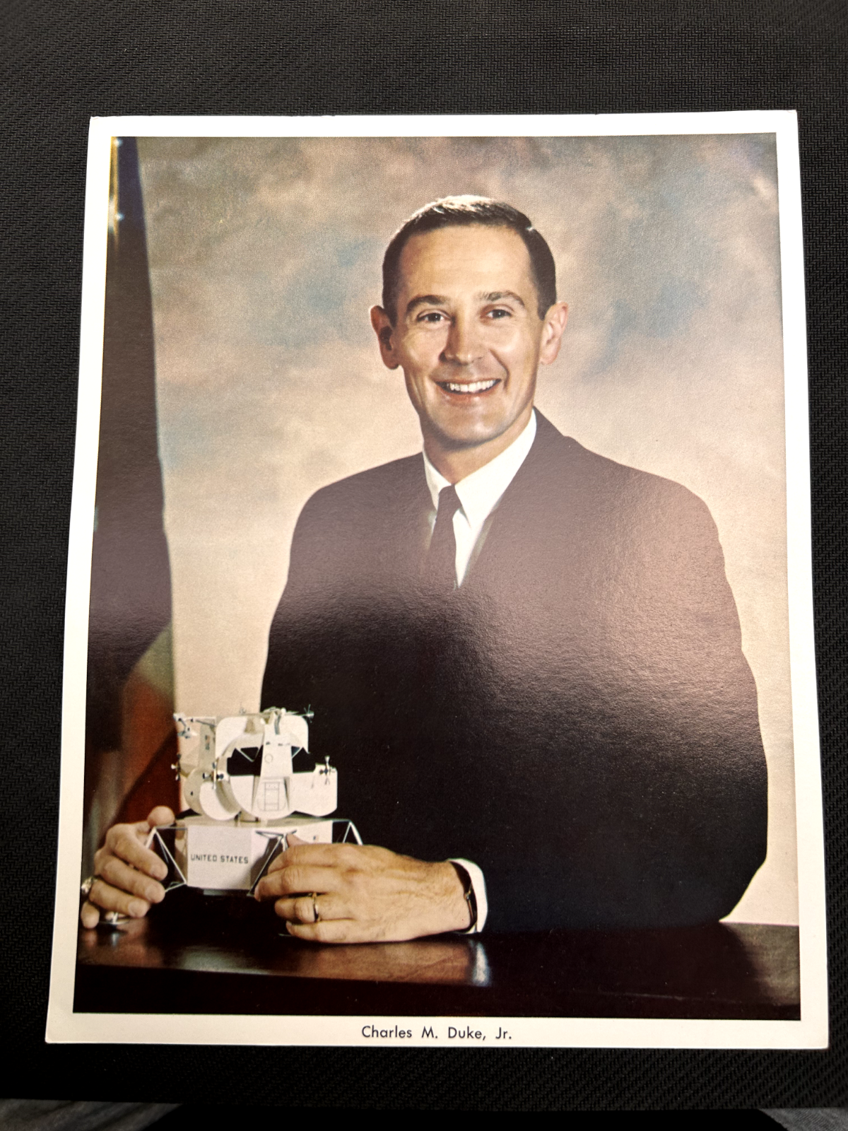 NASA Gemini Apollo astronaut litho Charles Duke 8X10 portrait photo