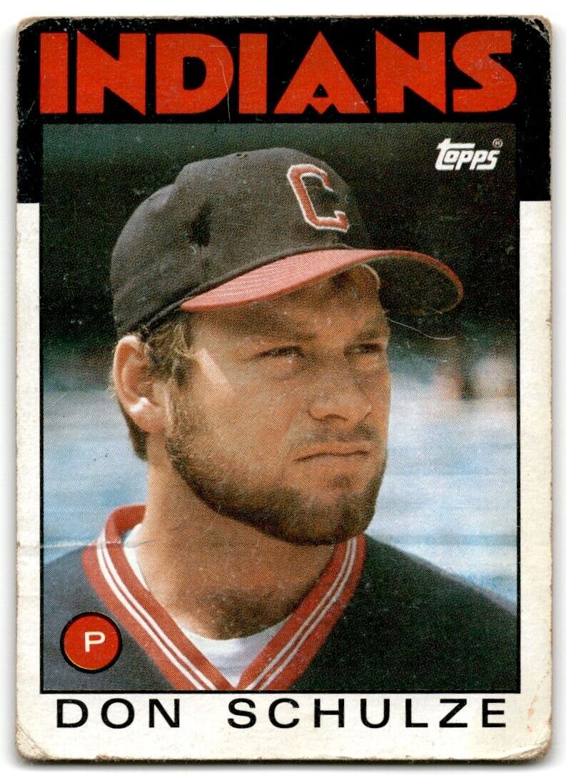 1986 Topps Don Schulze Cleveland Indians #542