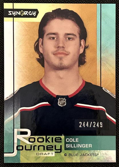 2021-22 Upper Deck Synergy Rookie Journey Draft Gold Cole Sillinger 244/249