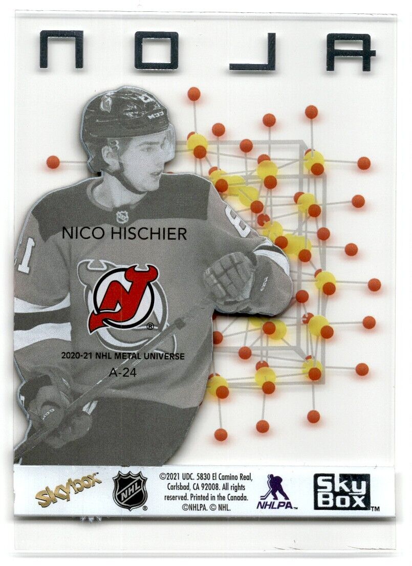 2020-21 Skybox Metal Universe ALON Nico Hischier New Jersey Devils #A-24