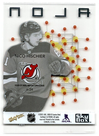 2020-21 Skybox Metal Universe ALON Nico Hischier New Jersey Devils #A-24