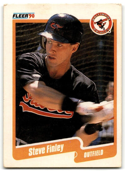 1990 Fleer Steve Finley Baltimore Orioles #176