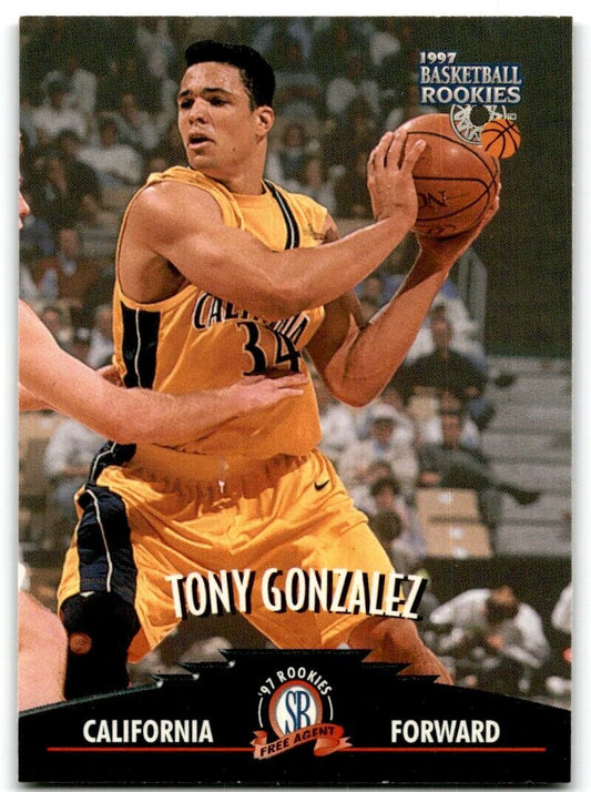 1997-98 Score Board Rookies Tony Gonzalez California Golden Bears #27