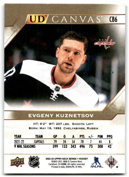 2021-22 Upper Deck UD Canvas Evgeny Kuznetsov Washington Capitals #C86