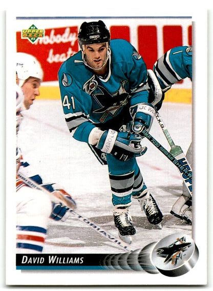 1992-93 Upper Deck David Williams Rookie San Jose Sharks #51