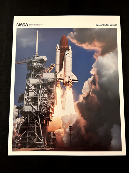 NASA Space Shuttle Orbiter Atlantis Launch artist litho 8X10