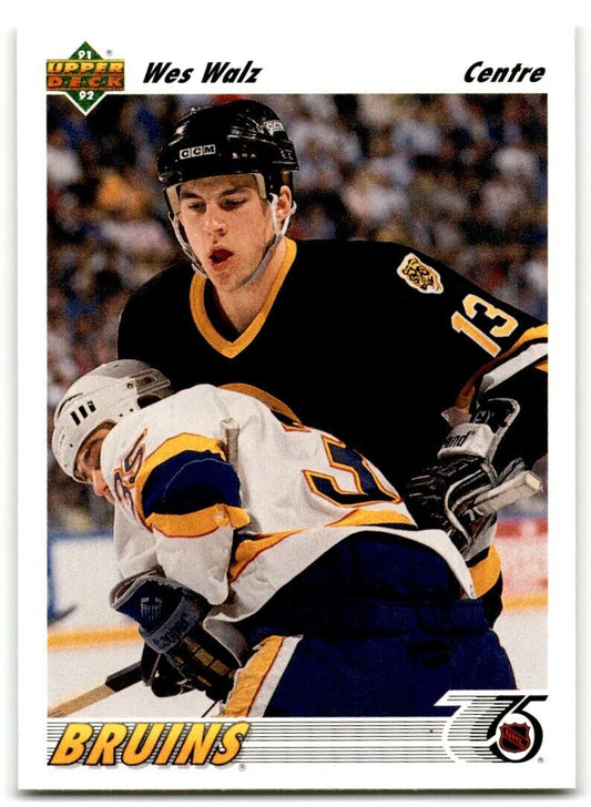 1991-92 Upper Deck French Wes Walz Boston Bruins #123