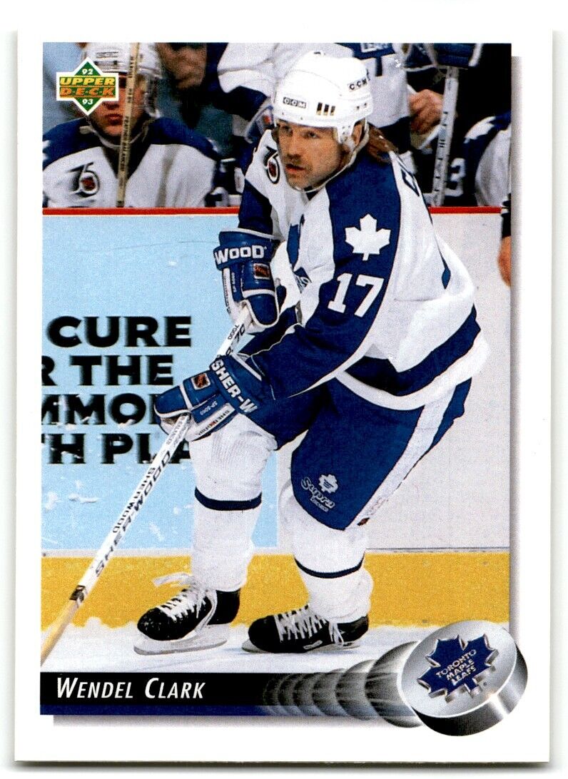 1992-93 Upper Deck Wendel Clark Toronto Maple Leafs #89