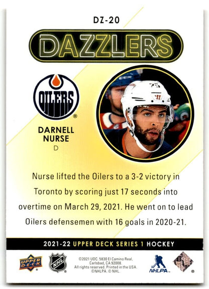 2021-22 Upper Deck Dazzlers Darnell Nurse Edmonton Oilers #DZ-20