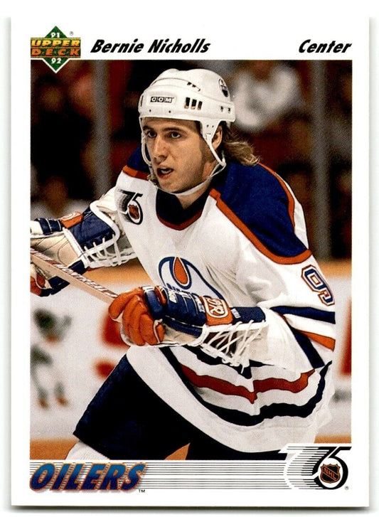 1991-92 Upper Deck Bernie Nicholls Edmonton Oilers #566