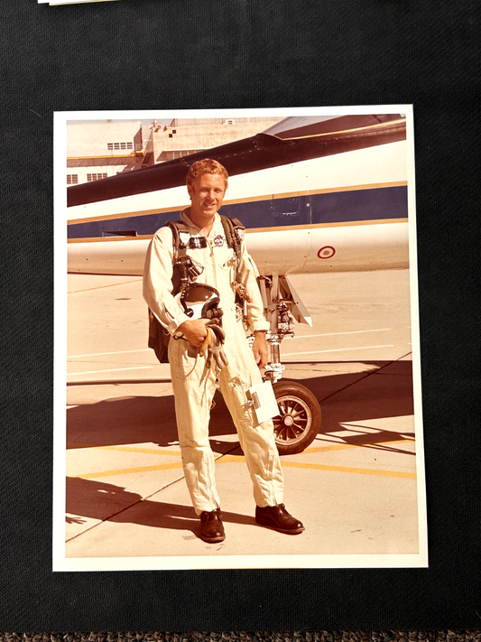 NASA DFRC pilot Mike Swann T-38 #821 Photo on Kodak paper