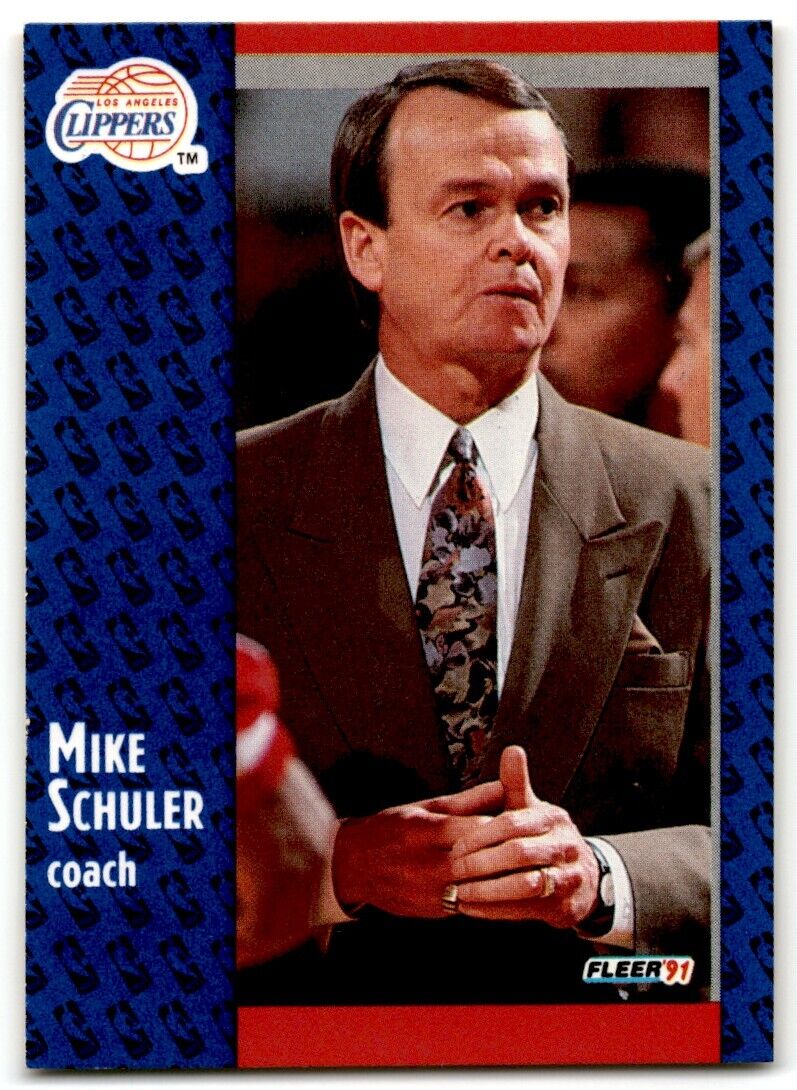 1991-92 Fleer Mike Schuler Los Angeles Clippers #95