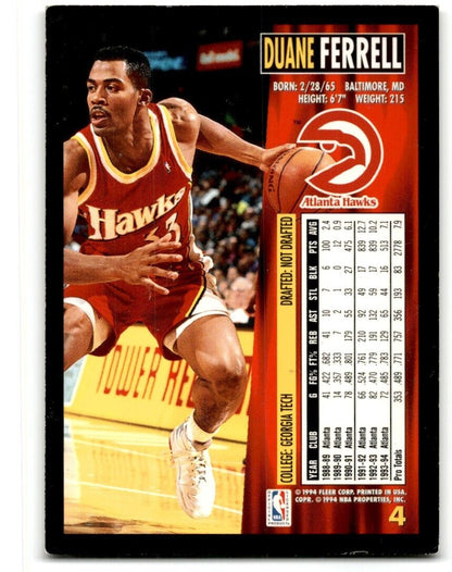 1994-95 Fleer Duane Ferrell Atlanta Hawks #4