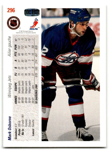 1991-92 Upper Deck French Mark Osborne Winnipeg Jets #296