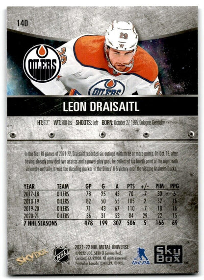 2021-22 Skybox Metal Universe Leon Draisaitl Edmonton Oilers #140