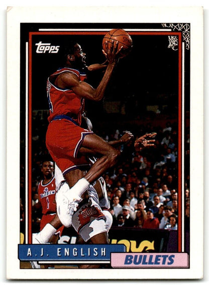 1992-93 Topps A.J. English Washington Bullets #157