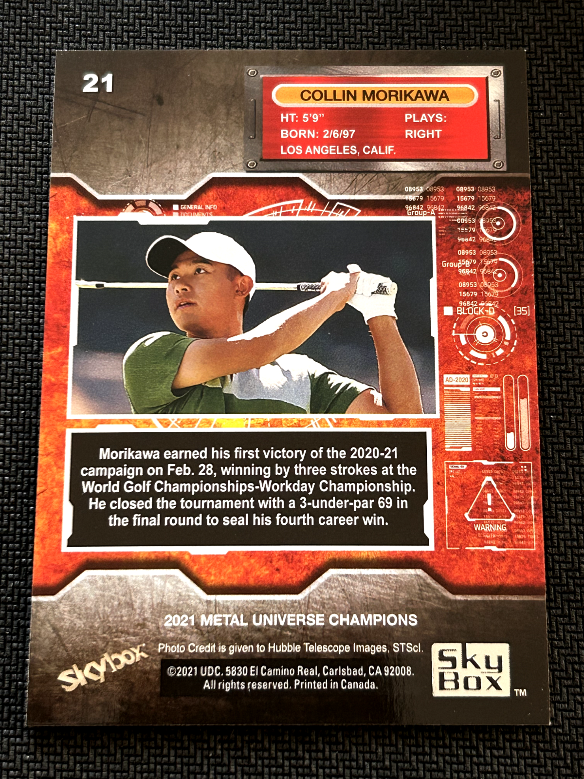 Collin Morikawa 2021 Skybox Metal Universe Champions #21