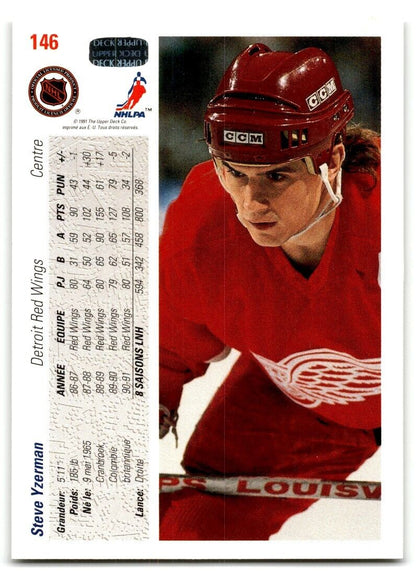 1991-92 Upper Deck French Steve Yzerman Detroit Red Wings #146