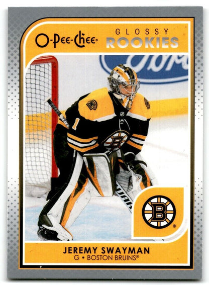 2021-22 Upper Deck O-Pee-Chee Glossy Rookies Jeremy Swayman Boston Bruins #R-6