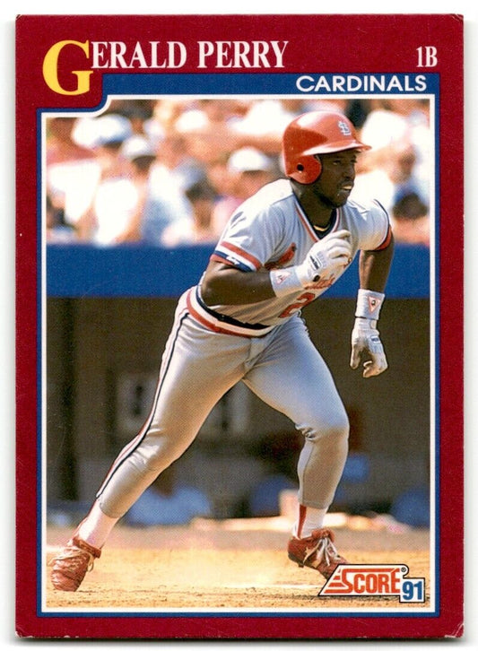 1991 Score Gerald Perry St. Louis Cardinals #63T