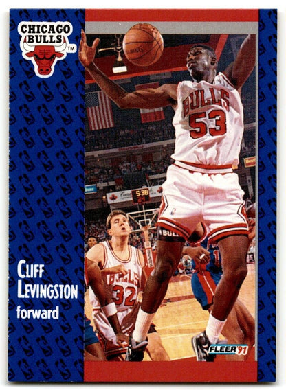 1991-92 Fleer Cliff Levingston Chicago Bulls #30