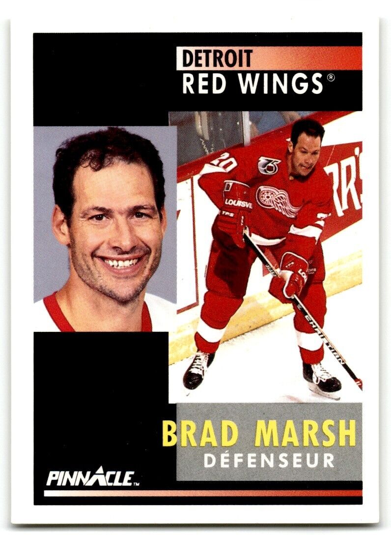 1991-92 Pinnacle Brad Marsh Detroit Red Wings #361