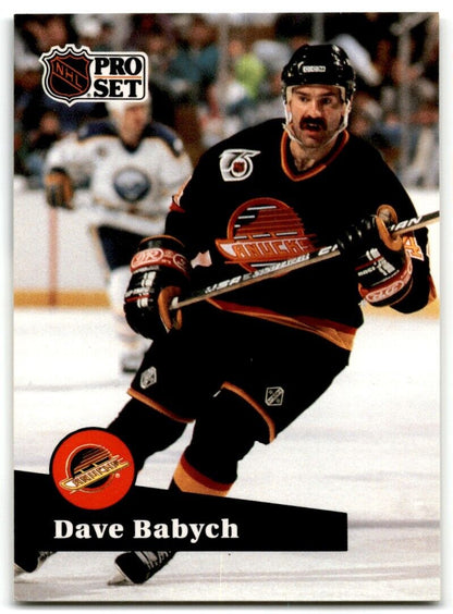 1991-92 Pro Set Dave Babych Vancouver Canucks #503